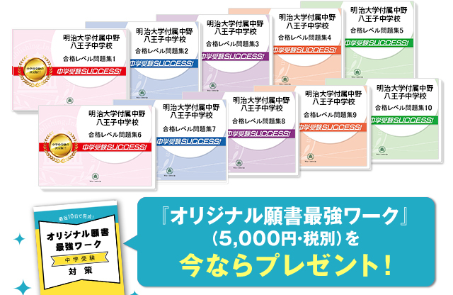 受験専門サクセス】明大中野八王子中学校 合格レベル問題集1〜15 特别 