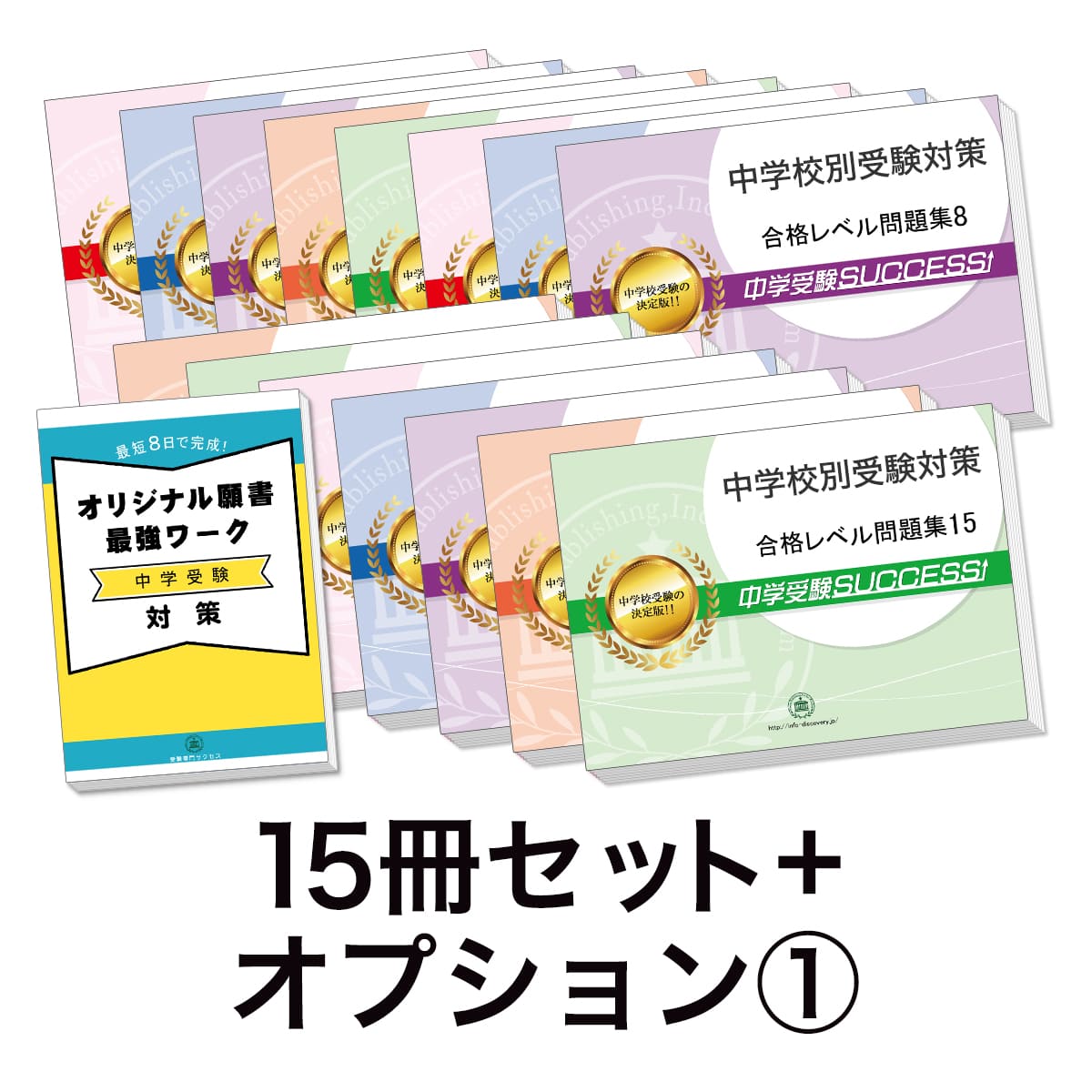 過去問にそった中学受験問題集15冊セット＋オプション①