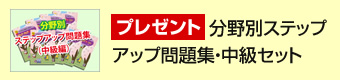 プレゼント　分野別ステップアップ問題集・中級セット